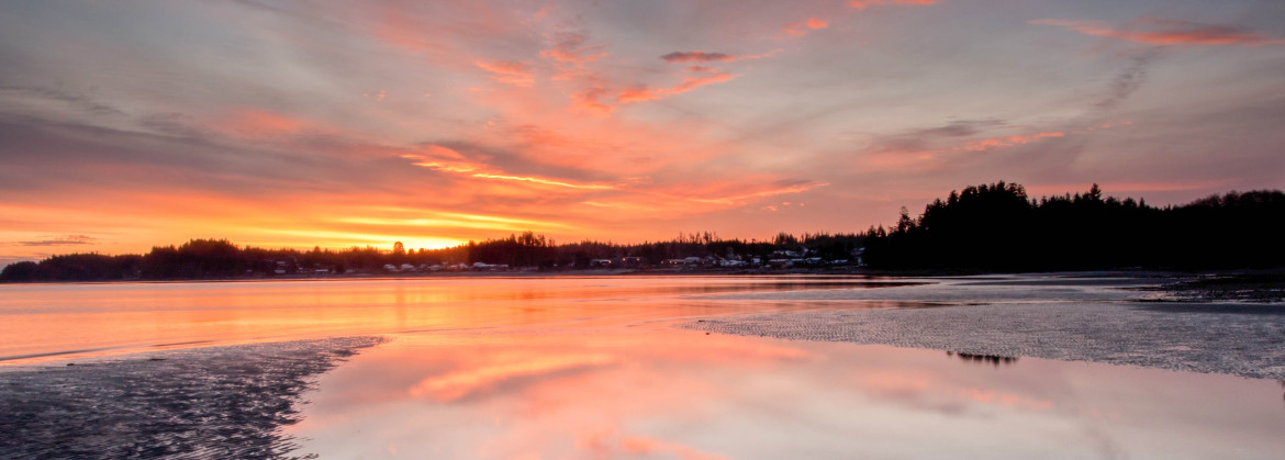 Image of water and sunset