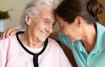 Two people at the Adult Day Program