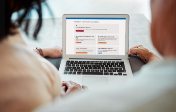 screen showing ED wait times