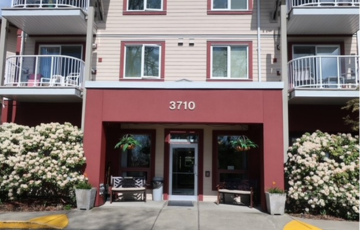 Cedars Assisted Living exterior entrance to building