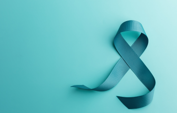 green ribbon representing HPV awareness