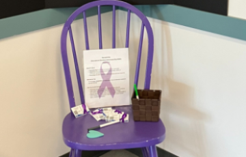 purple chair